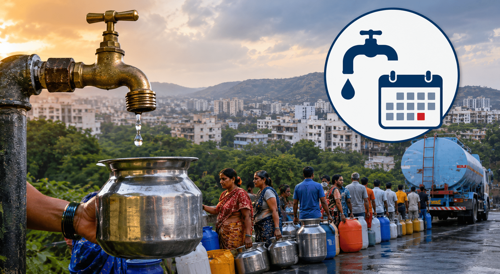 Pune Water Alert: Proposed Shift to Alternate-Day Supply Amidst Forecast of Less Rainfall!