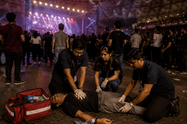 25-Year-Old Vrushabh Gangurde Collapses and Dies During Live Concert in Worli.
