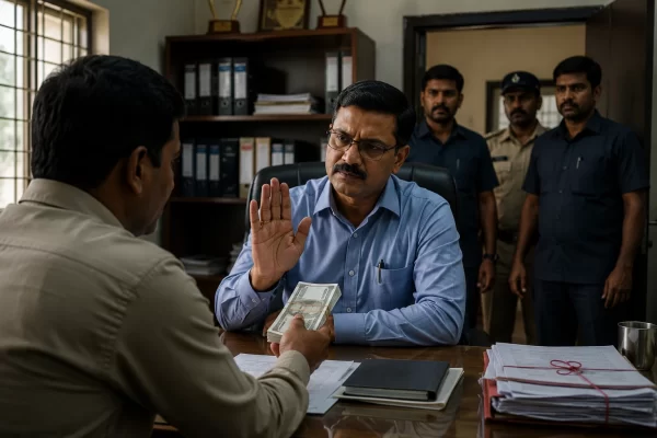 Government Officer Trapped by ACB for Demanding Bribe for Disabled Child’s Scheme Benefits.
