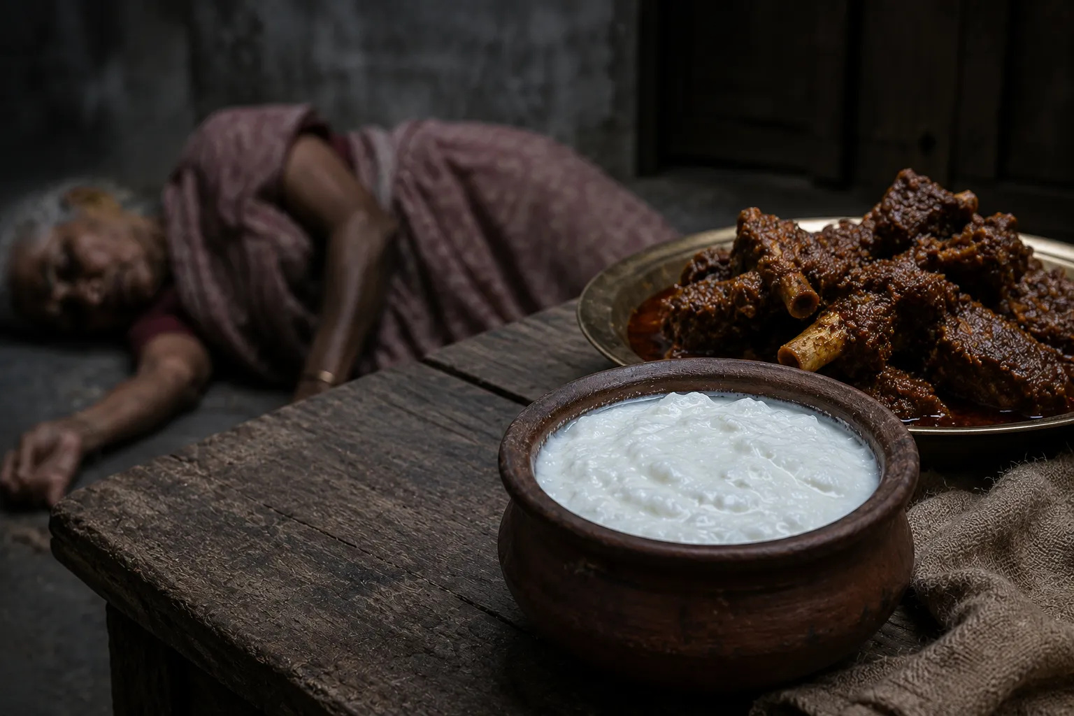 Elderly Woman Dies, Husband Critical After Eating Mutton Followed by Curd!