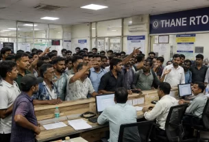Marathi classes for non-Marathi drivers disrupted at Thane RTO office; MNS demands priority for Marathi youths!