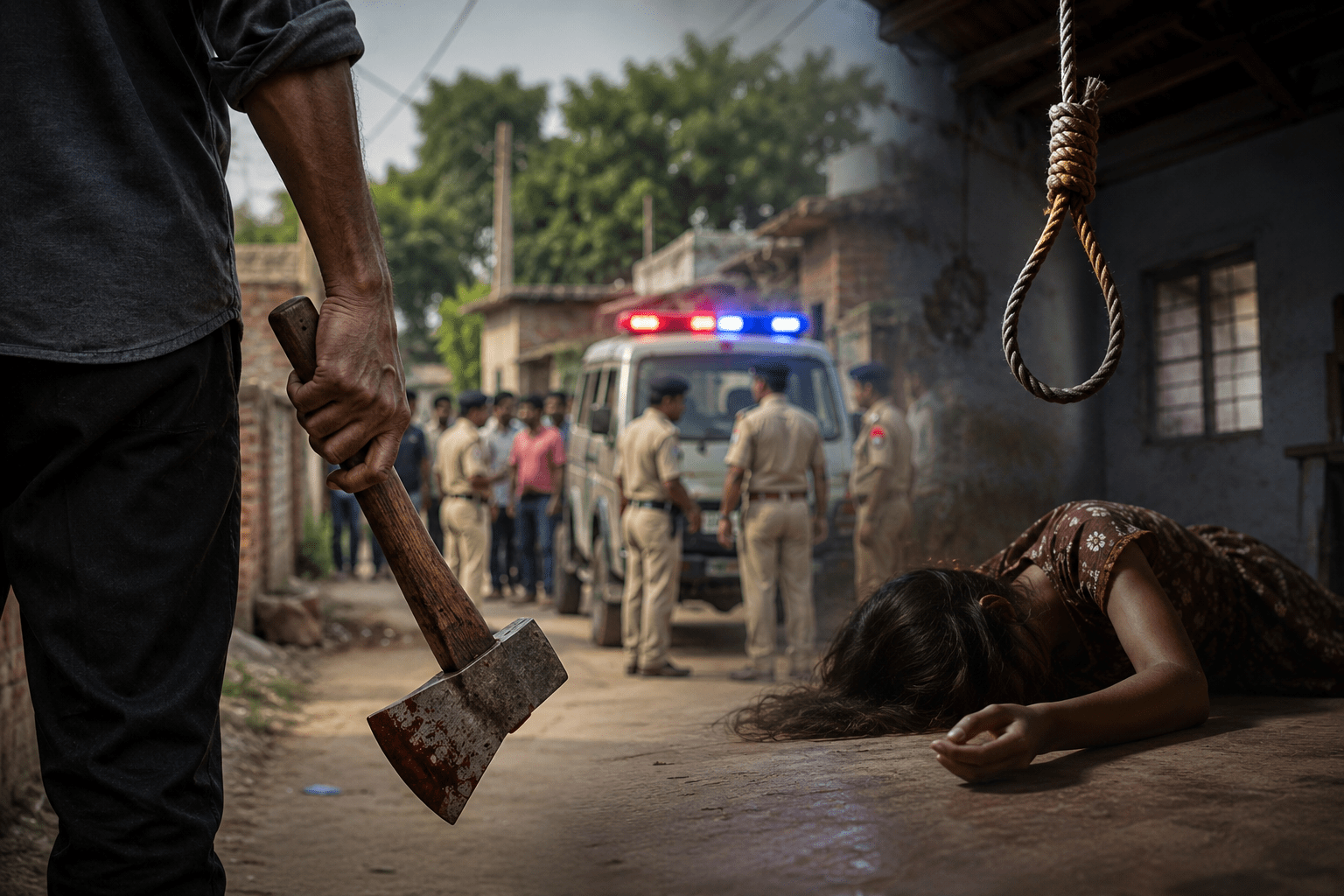 Youth Stabs 17-Year-Old Girl with Axe and Hangs Her from Ceiling!
