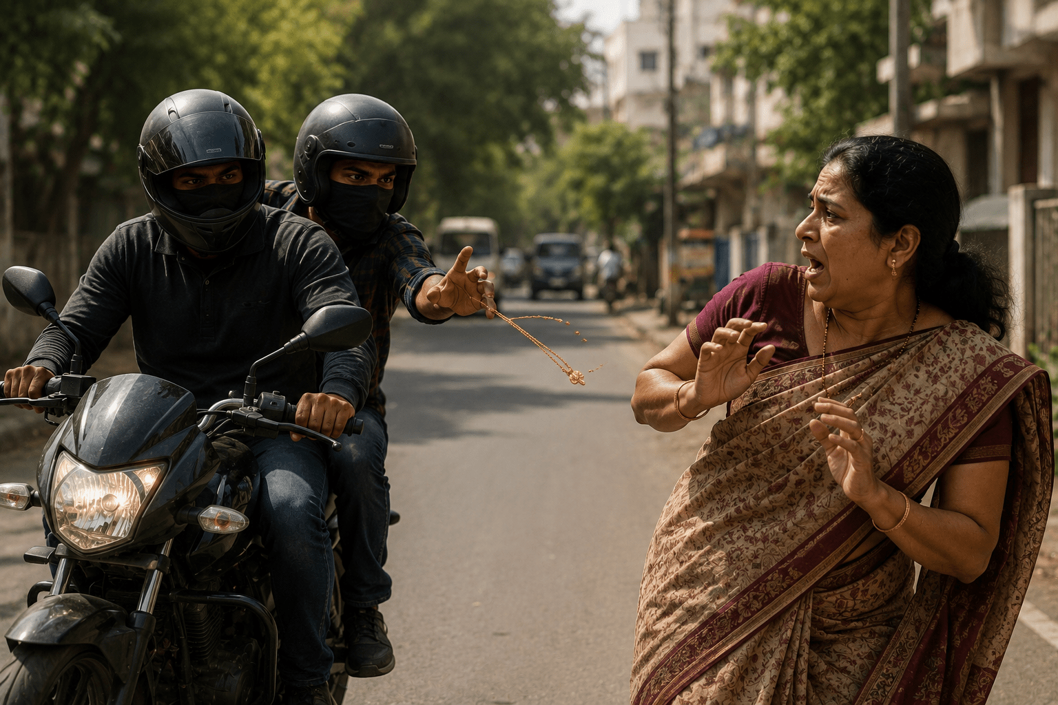 Amravati Crime: Bike-Borne Thieves Snatch Gold Mangalsutra Worth ₹1.70 Lakh in Broad Daylight at Arjun Nagar"