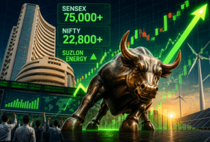 Market Bull Run! Sensex Smashes Past 75,000 as Nifty Soars; Suzlon Energy Grabs LimeLight Amid Positive Global Cues!