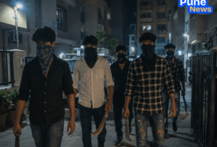 Terror in Badlapur: 'Koyta Gang' Strikes Again! Armed Youths Wielding Machetes Create Panic in Residential Society; CCTV Footage Goes Viral.