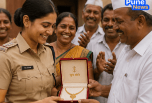'Inspector Manju' Wins Hearts! Actress Sai Sutar Receives Gold Gift from an Elderly Villager, Viral Moment Touches Fans.