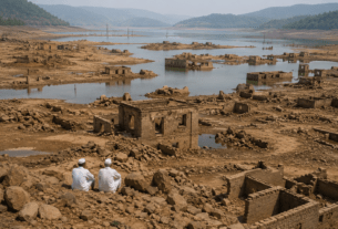 Heartbreaking Remnants of Displacement: Koyna Dam’s Receding Waters Expose Lost Homes and Forgotten Memories