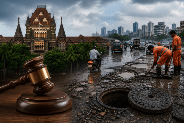 Monsoon Road Safety: Bombay HC Warns Mumbai & Thane Civic Bodies Over Potholes and Open Manholes