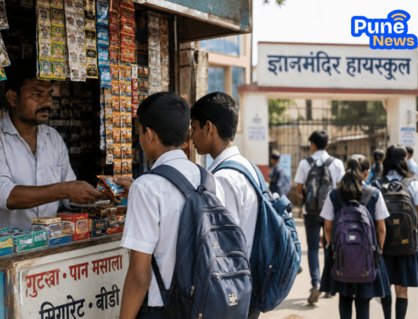 Tobacco Menace Near Schools: Gutkha and Cigarettes Sold Openly in Rajgurunagar; Student Future at Risk.