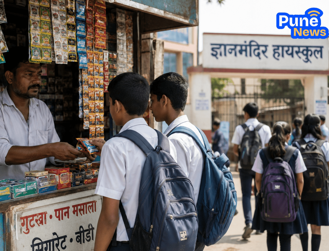 Tobacco Menace Near Schools: Gutkha and Cigarettes Sold Openly in Rajgurunagar; Student Future at Risk.