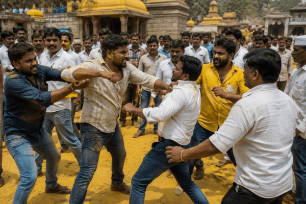 
Violent Brawl at Jejuri: Devotees Attack Locals After Alcohol-Fueled Dispute; Police Search Ongoing for Fleeing Culprits
