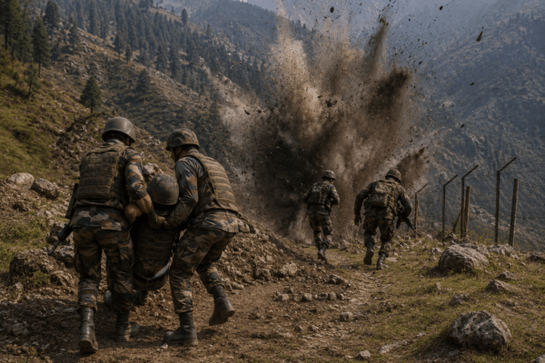 Landmine Blast Near LoC in Rajouri: Four Indian Army Personnel Including JCO Injured During Routine Patrol.