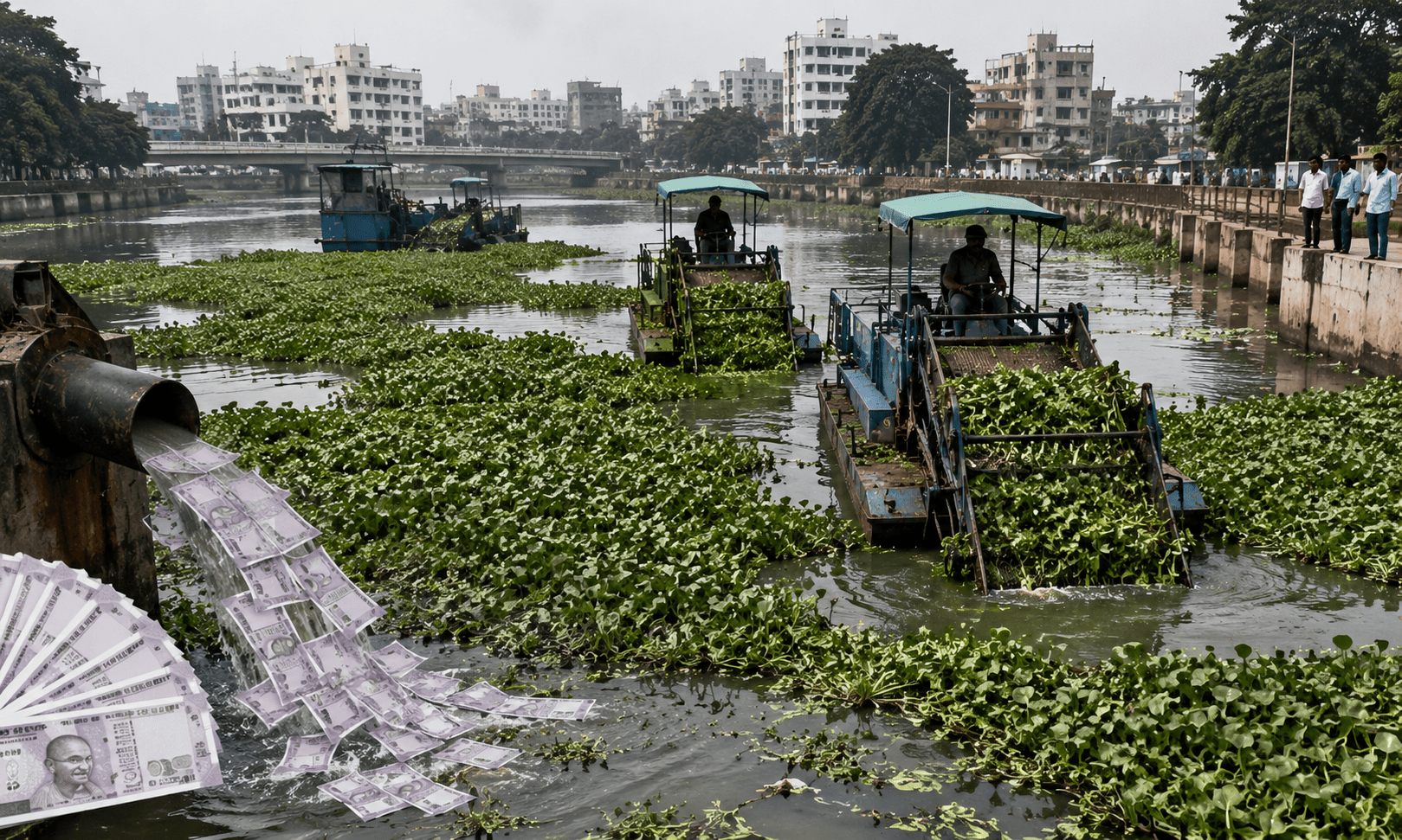 ₹8 Crores Down the Drain? Waterlogging and Hyacinth Surge in Pune Rivers Despite Massive 4-Year Spend