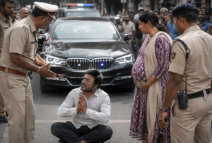 "My Wife Is Pregnant!": Bengaluru Man Stages Road Protest Against VVIP Convoy Gridlock