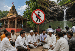 Tourism Ban at Hajgoli's Chaloba Temple! Chandgad Villagers Take Bold Stand to Protect Religious Sanctity and Environment.
