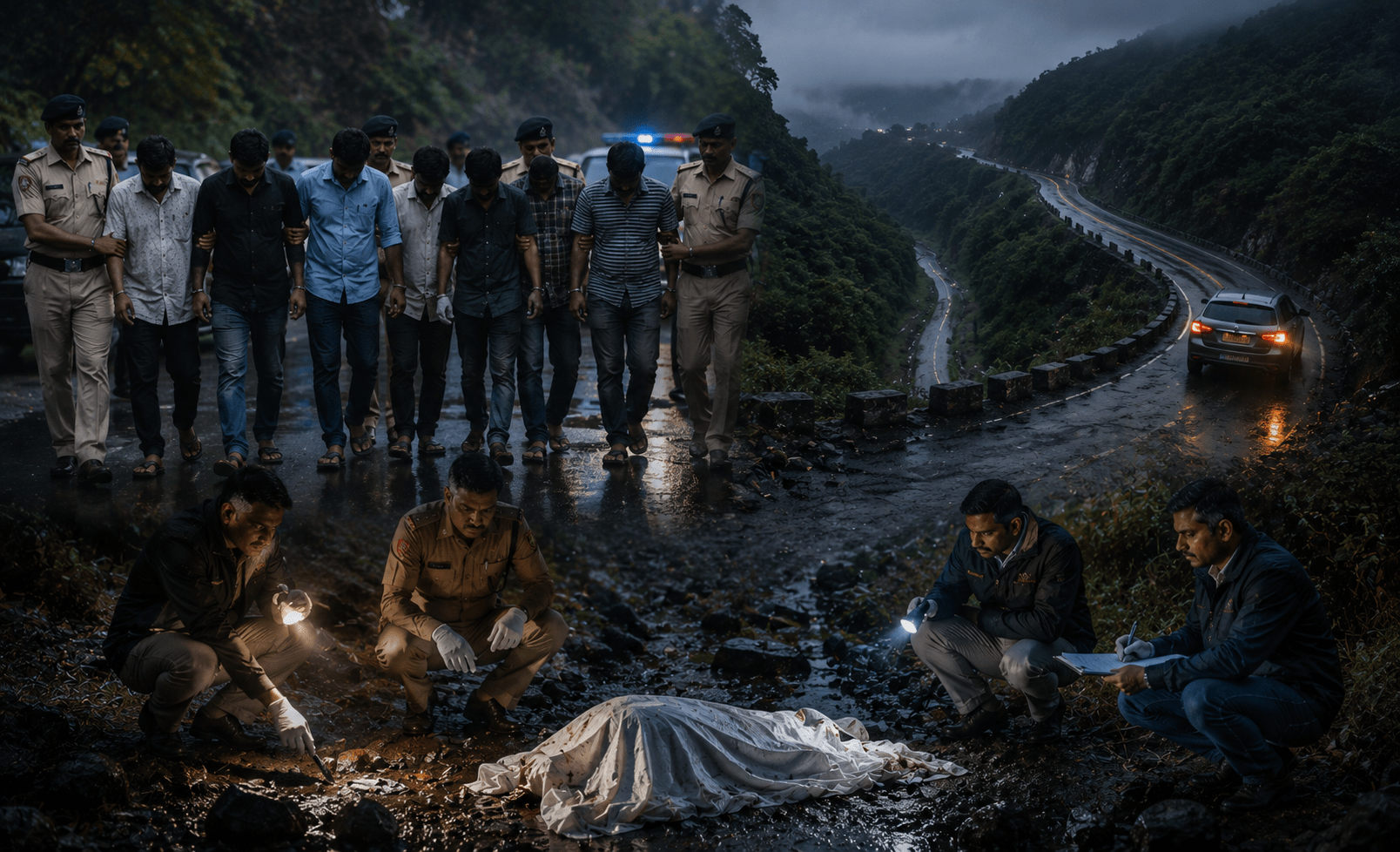 Kolhapur Shaken: Youth Kidnapped in Drunken State and Brutally Murdered at Sadale-Madale Ghat; 8 Accused Arrested.