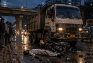 Tragic End in Pune: Painter Killed in Dumper Collision While Returning Home from Work.