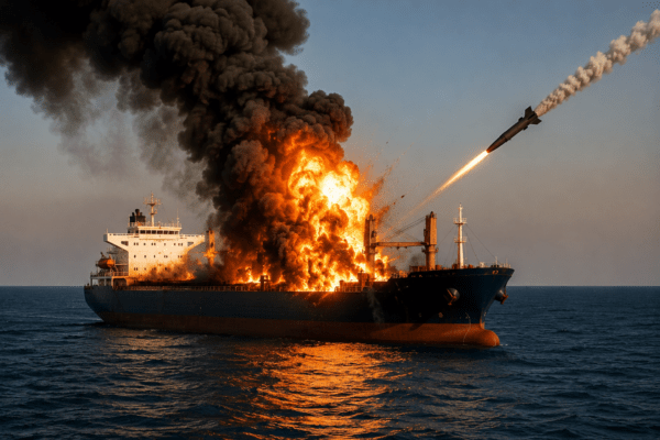 Tension in the Gulf: Iran Claims Missile Attack on Cargo Ship Near Iraq