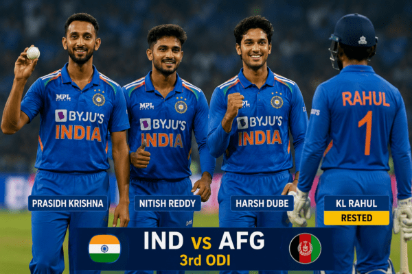 IND vs AFG 3rd ODI: 3 Major Changes in Team India's Playing XI; Prasidh, Harsh & Nitish Return, KL Rahul Rested!
