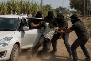 Beed Shocker: Sugarcane Labor Contractor Kidnapped in Broad Daylight Over Advance Money Dispute; Swift Car Chase Sparks Panic!