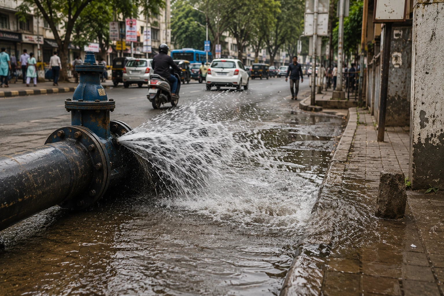 Wasteful Nightmare: 25,000 Liters of Water Wasted Daily in Pune’s Shivajinagar Due to Faulty Valve.