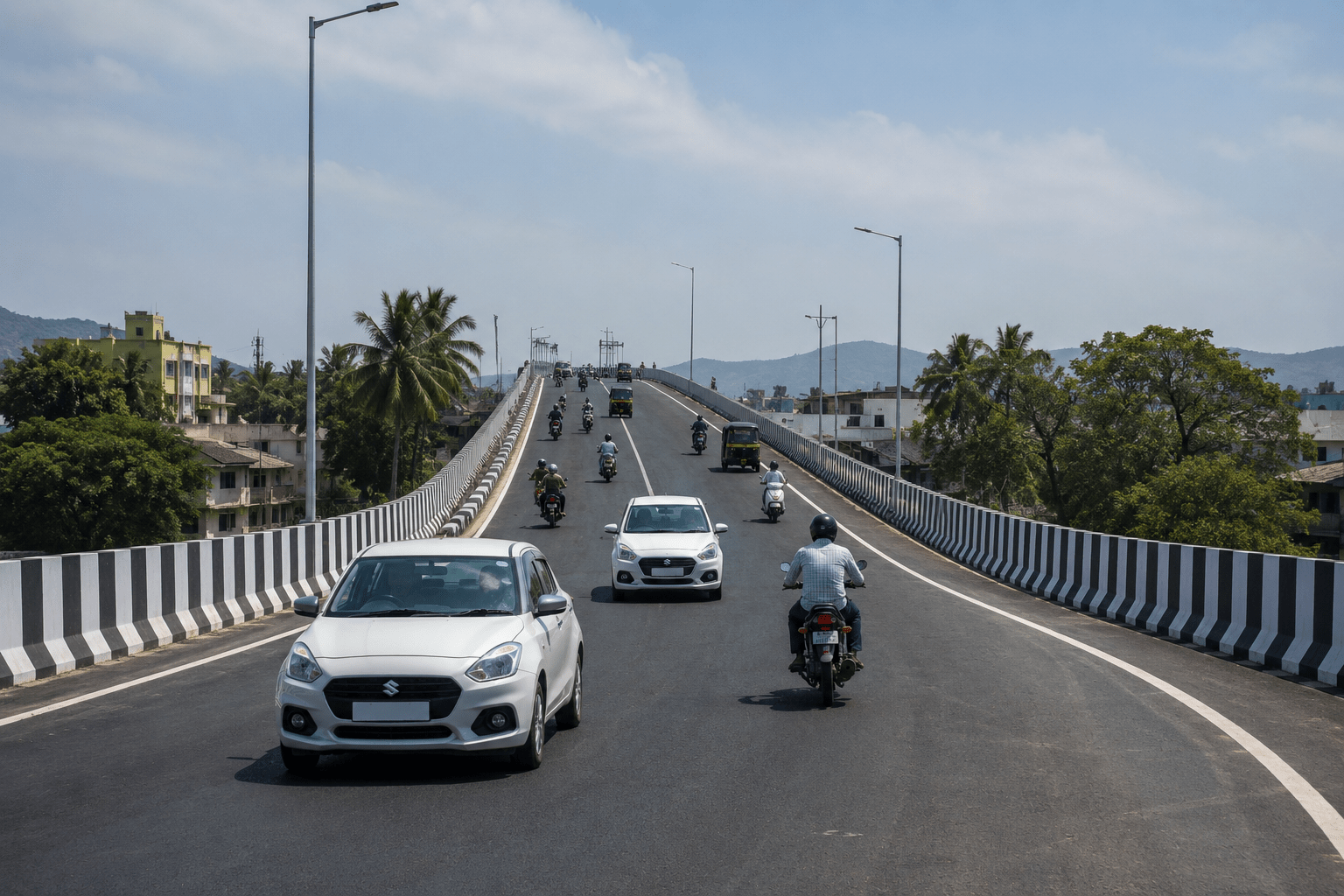 Traffic Flow Begins: Light Vehicles Now Allowed on the Multi-Level Flyover at Malkapur on Pune-Bengaluru National Highway.