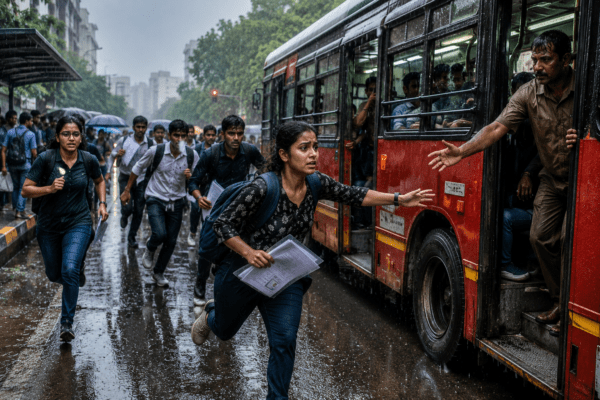 NEET Re-Exam Smooth Under Security, But BEST Strike Costs Late Students Their Academic Year.