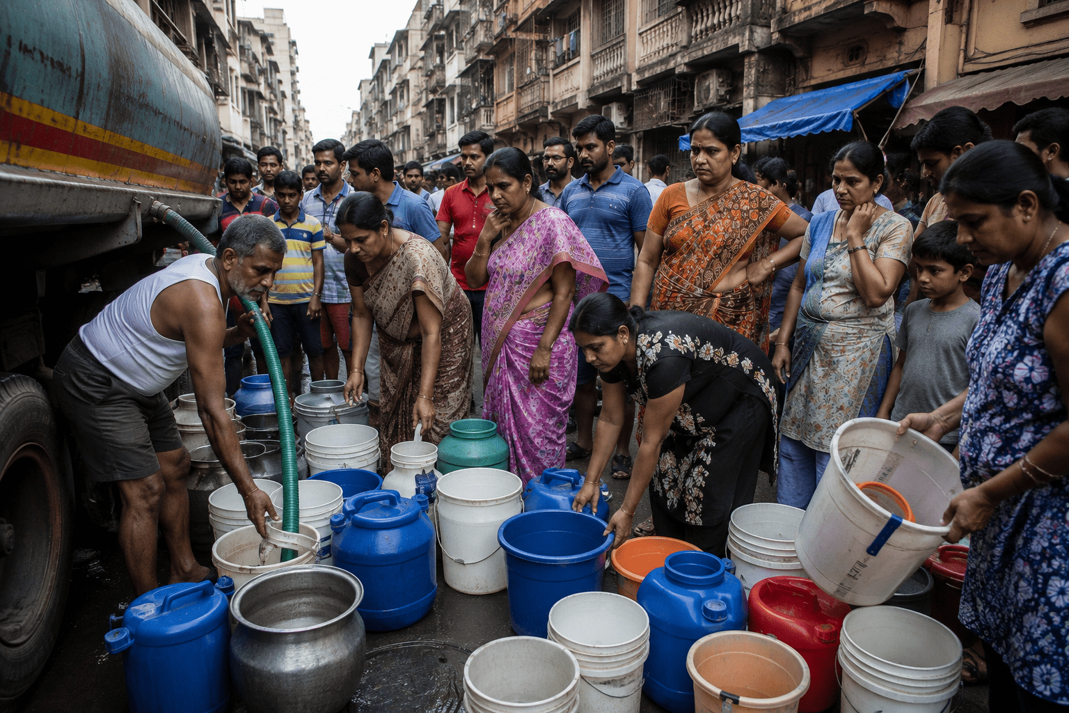 Month-Long Water Crisis in Mumbai's Girgaum: Residents Struggle for Basic Needs.
