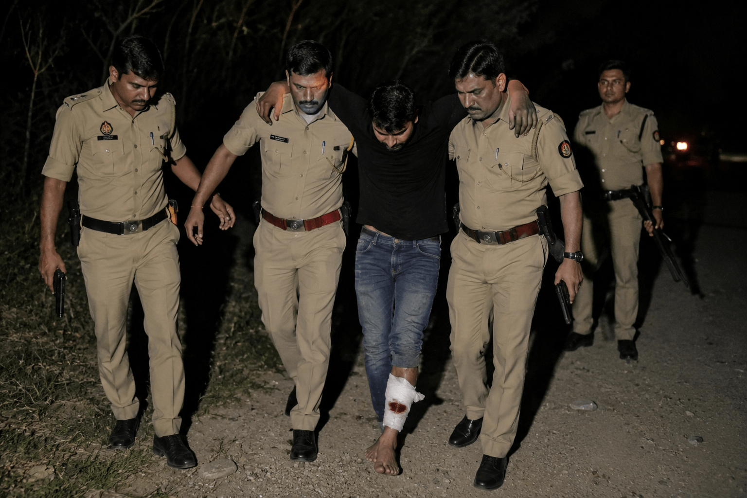 UP Police 'Half Encounter' Strikes Again: Main Suspect Shot and Injured in Leg While Attempting Dramatic Escape!