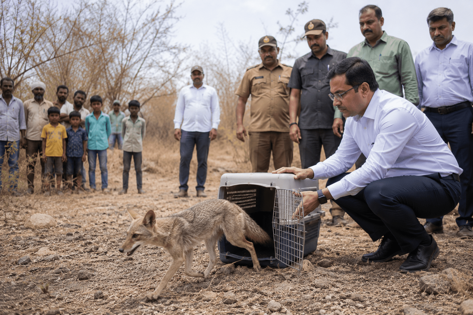 Rare Indian Fox Rescued from Severe Heatstroke Returns to the Wild After Successful Rehabilitation in Beed.