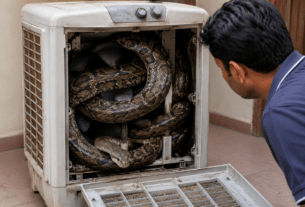 Shocking! Man Finds Huge Snake Coiled Inside Cooler; Viral Video Raises Safety Concerns.