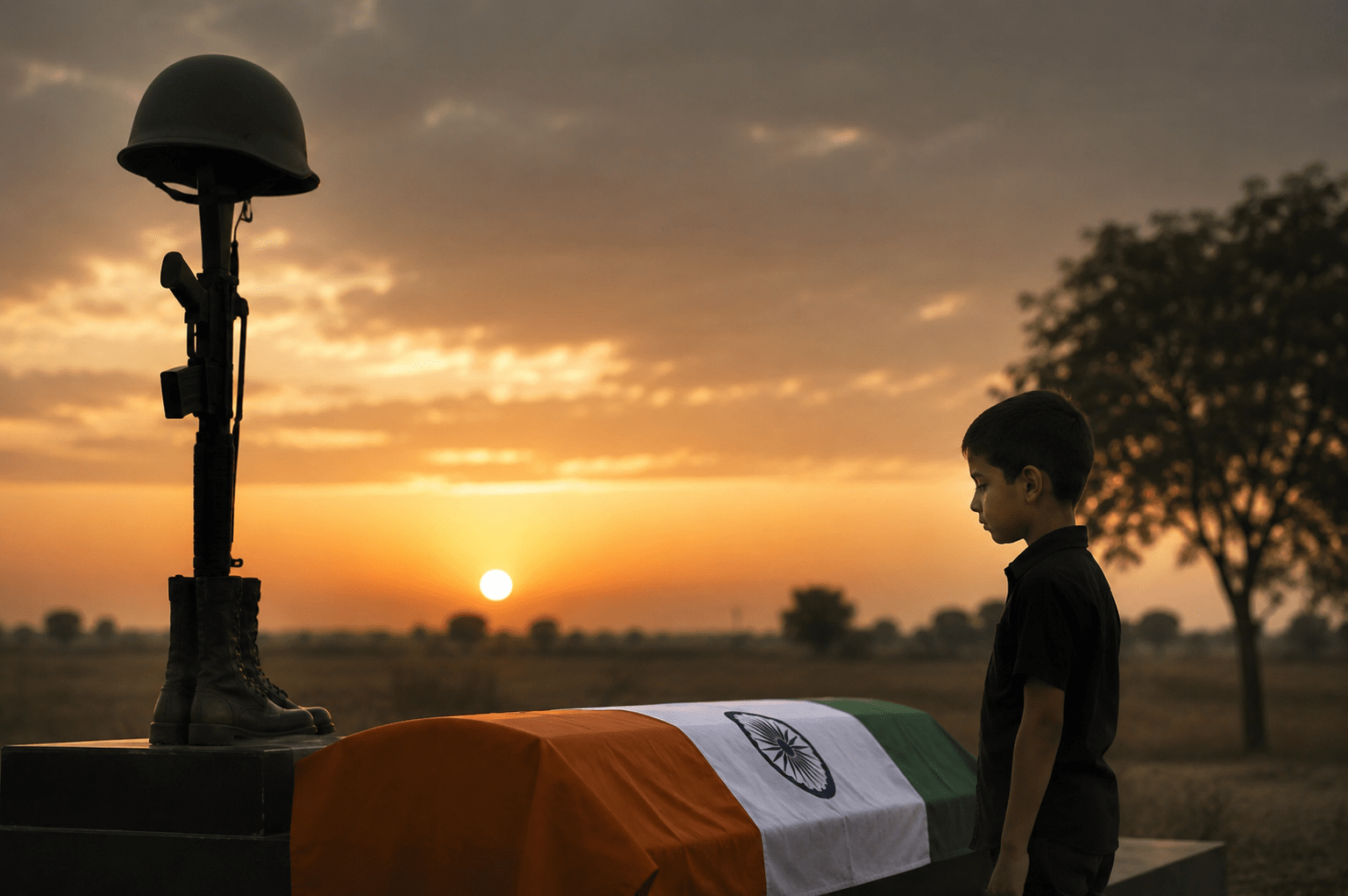 8-Year-Old Boy Loses His Father: Amravati Soldier Makes the Ultimate Sacrifice for the Nation.