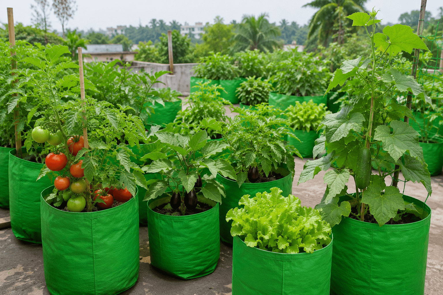 Say Goodbye to Heavy Pots! Boost Your Home Garden with HDPE Grow Bags for Healthier Vegetables.