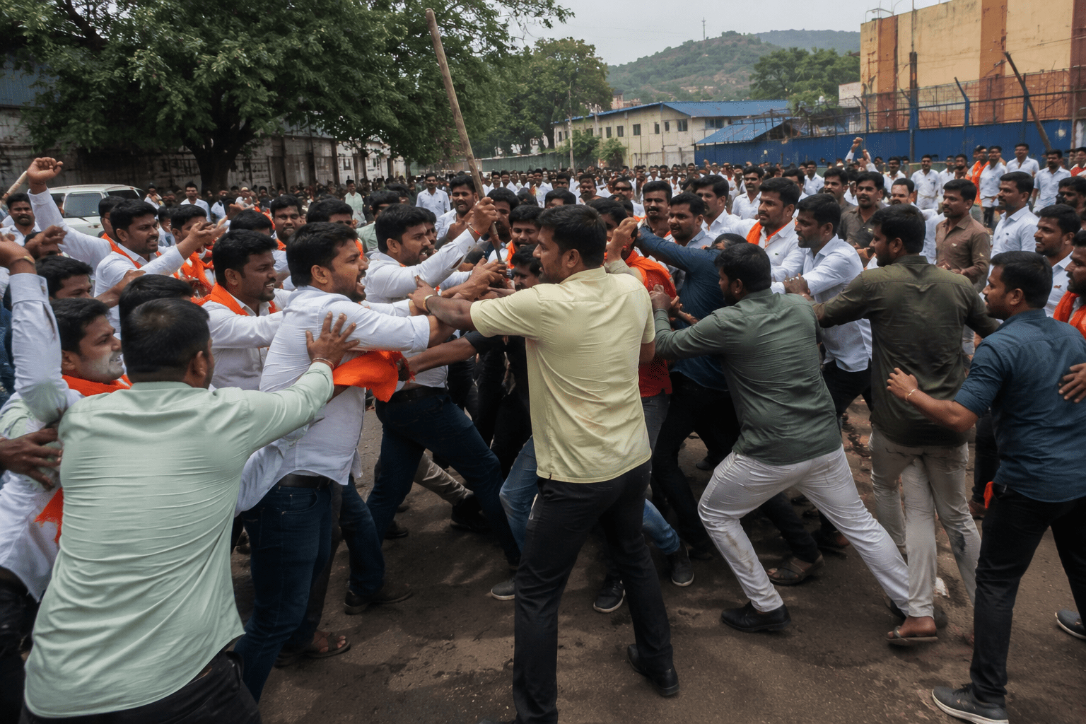 Political Clash in Ratnagiri: BJP and Shinde Sena Workers Collide at MIDC; Several Injured.