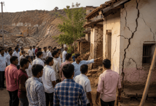 Danger Looms in Pangri: Illegal Excavation Blasting Causes Deep Cracks in Villagers' Houses.