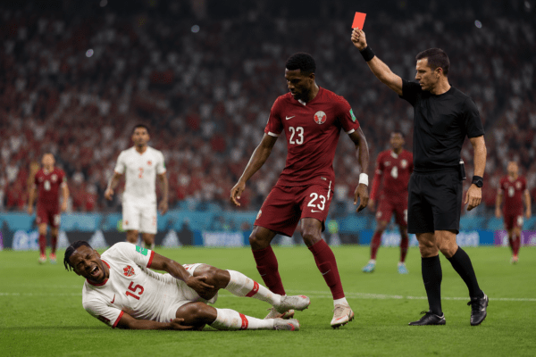 FIFA World Cup 2026: Qatar's Assim Madibo Banned for 5 Matches After Breaking Ismaël Koné’s Leg.