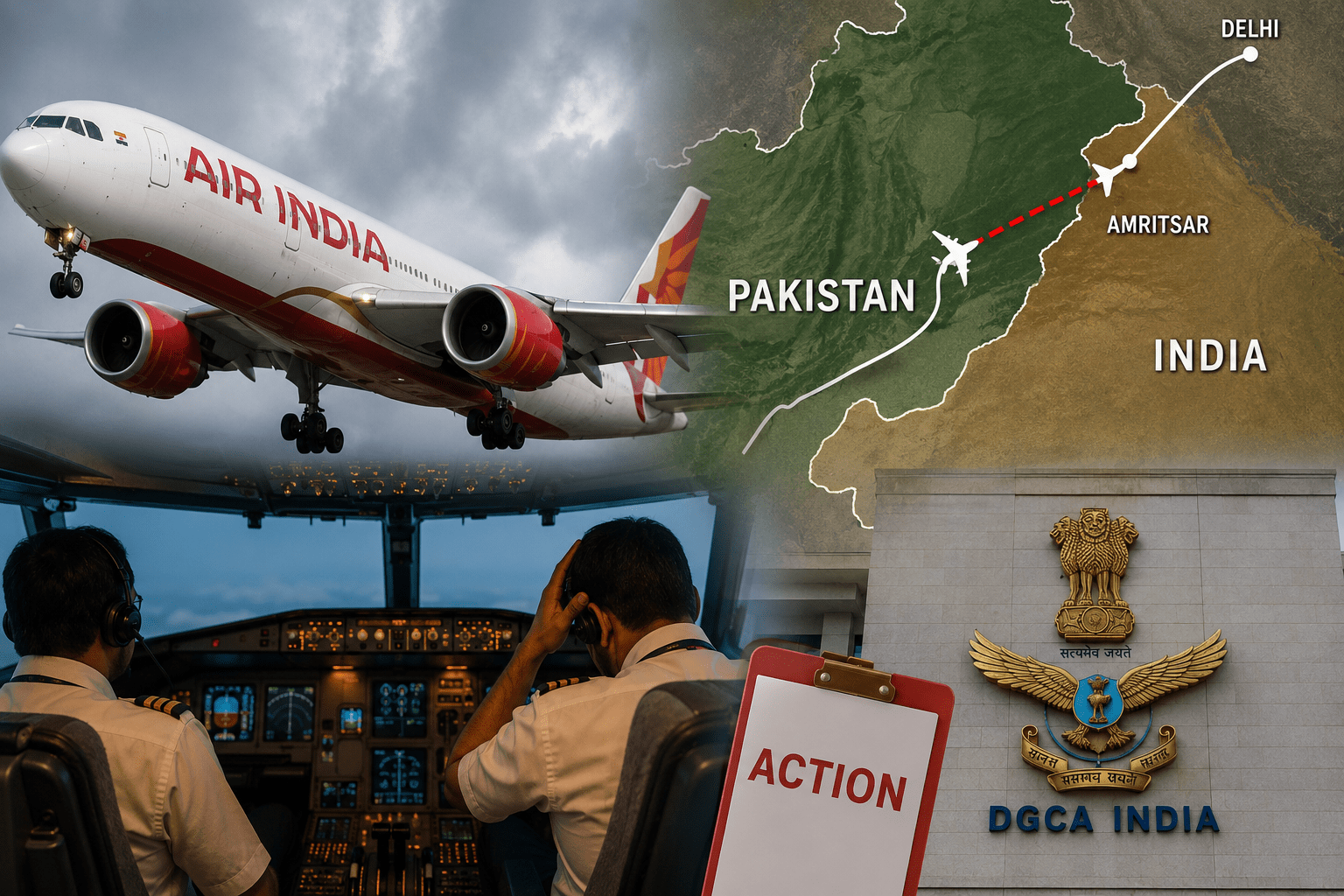 Air India Flight Briefly Enters Pakistani Airspace: Navigation Glitch Sparks Security Concern, DGCA Launches Probe