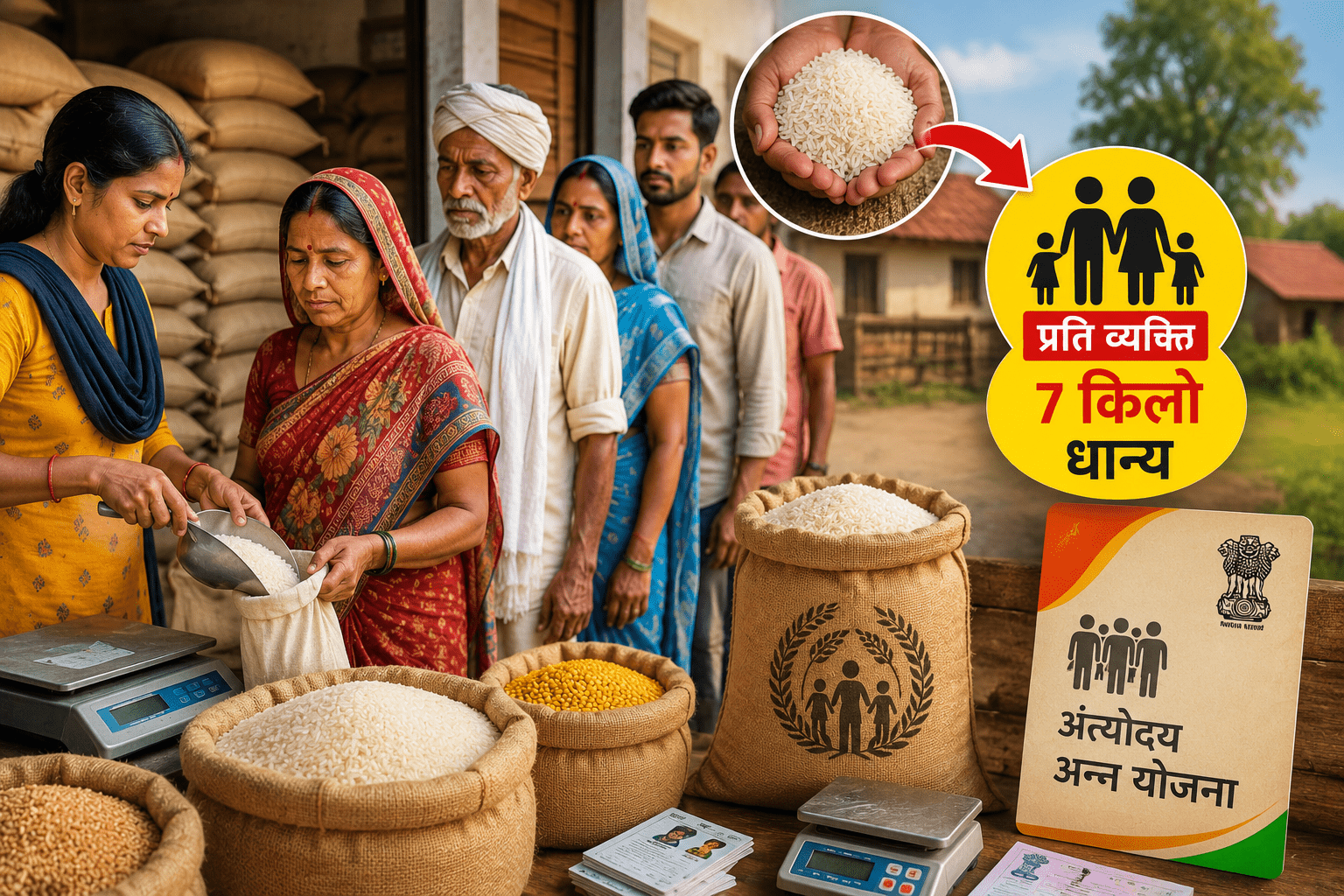 Big Change in Antyodaya Anna Yojana: Ration Limit Shifted from 35 kg per Family to 7 kg per Person