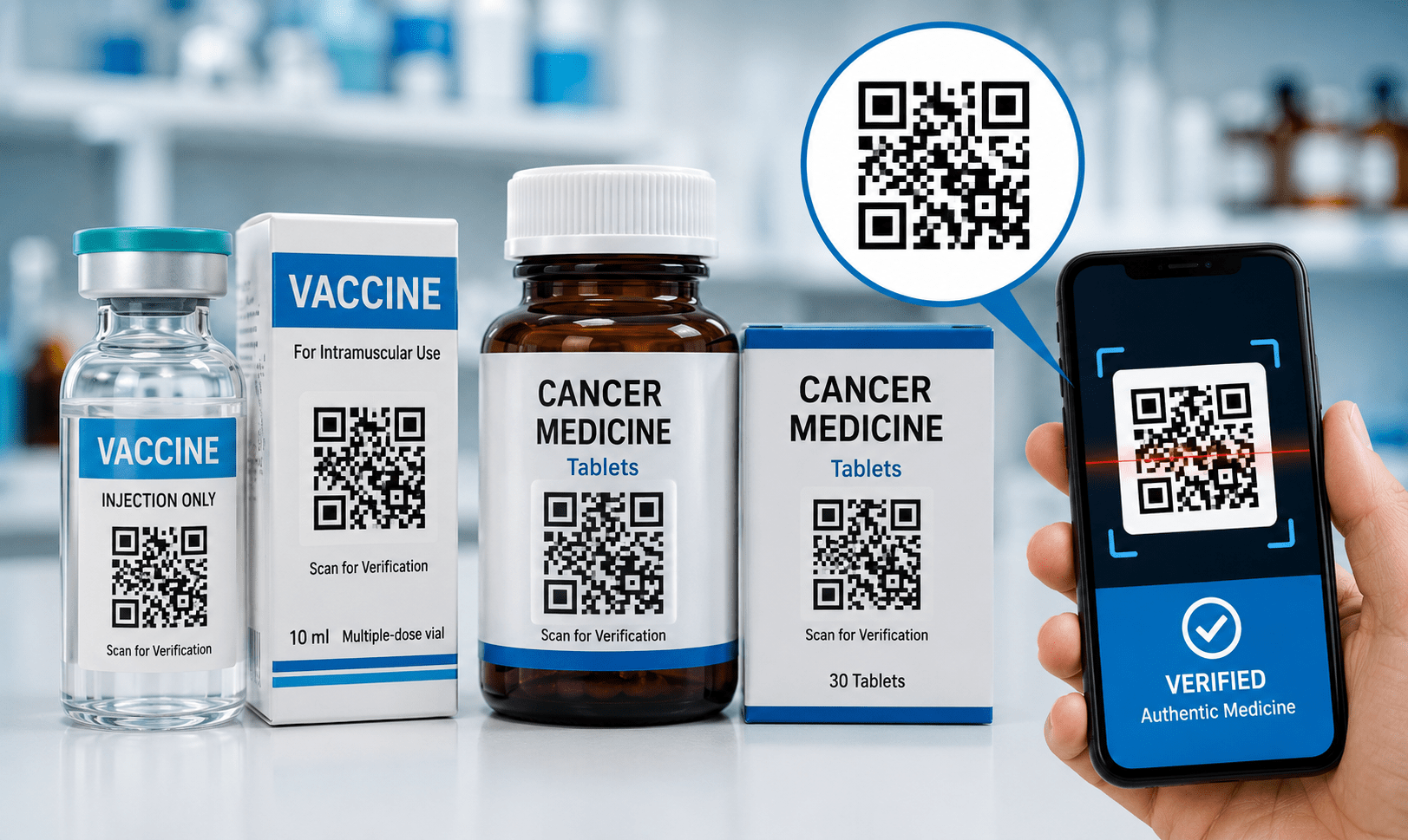 Now Scan and Know: QR Codes Made Mandatory on All Vaccines and Cancer Drugs to Ensure Authenticity