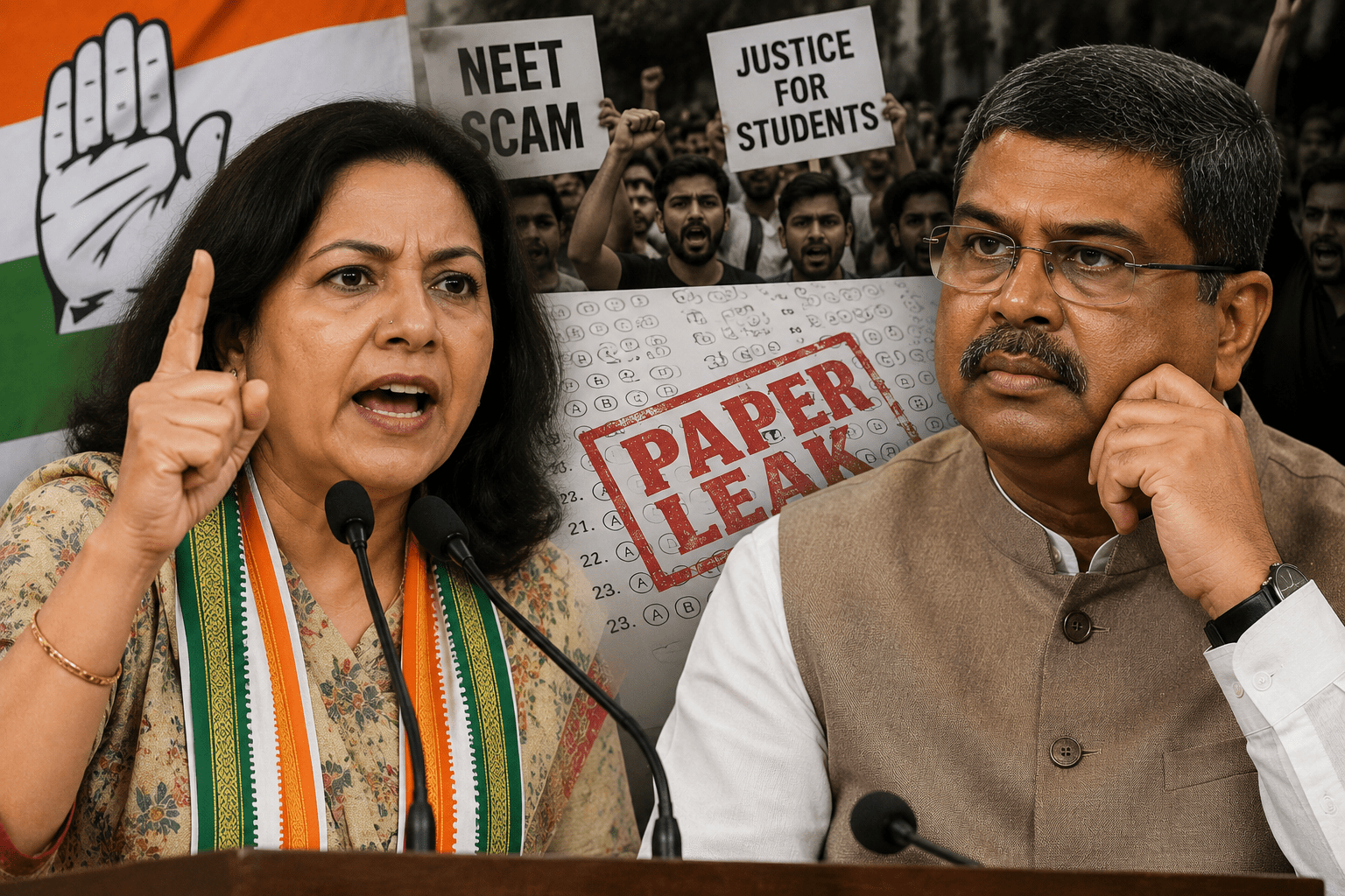 Congress Slams Centre Over NEET Paper Leak Row: Dr. Shama Mohamed Demands Education Minister Dharmendra Pradhan’s Resignation.
