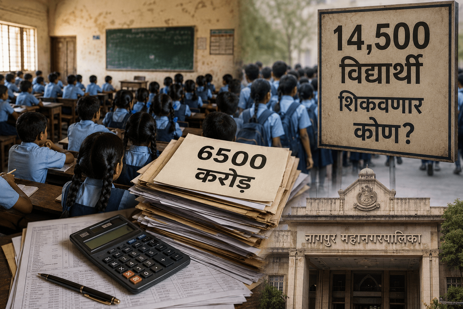 ₹6,500 Crore Budget but No Teachers: 14,500 Students’ Future Hangs in Balance at Nagpur Municipal Corporation.