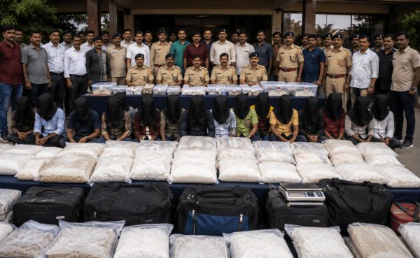 Nagpur Police's 'Operation Thunder' strikes hard! ₹5 Crore worth of MD drugs seized, 70 arrested in a massive anti-narcotics crackdown.  