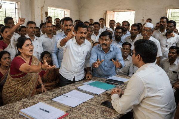 Villagers Pass Historic Resolution to Suspend Gram Sevak Over Alleged Corruption.