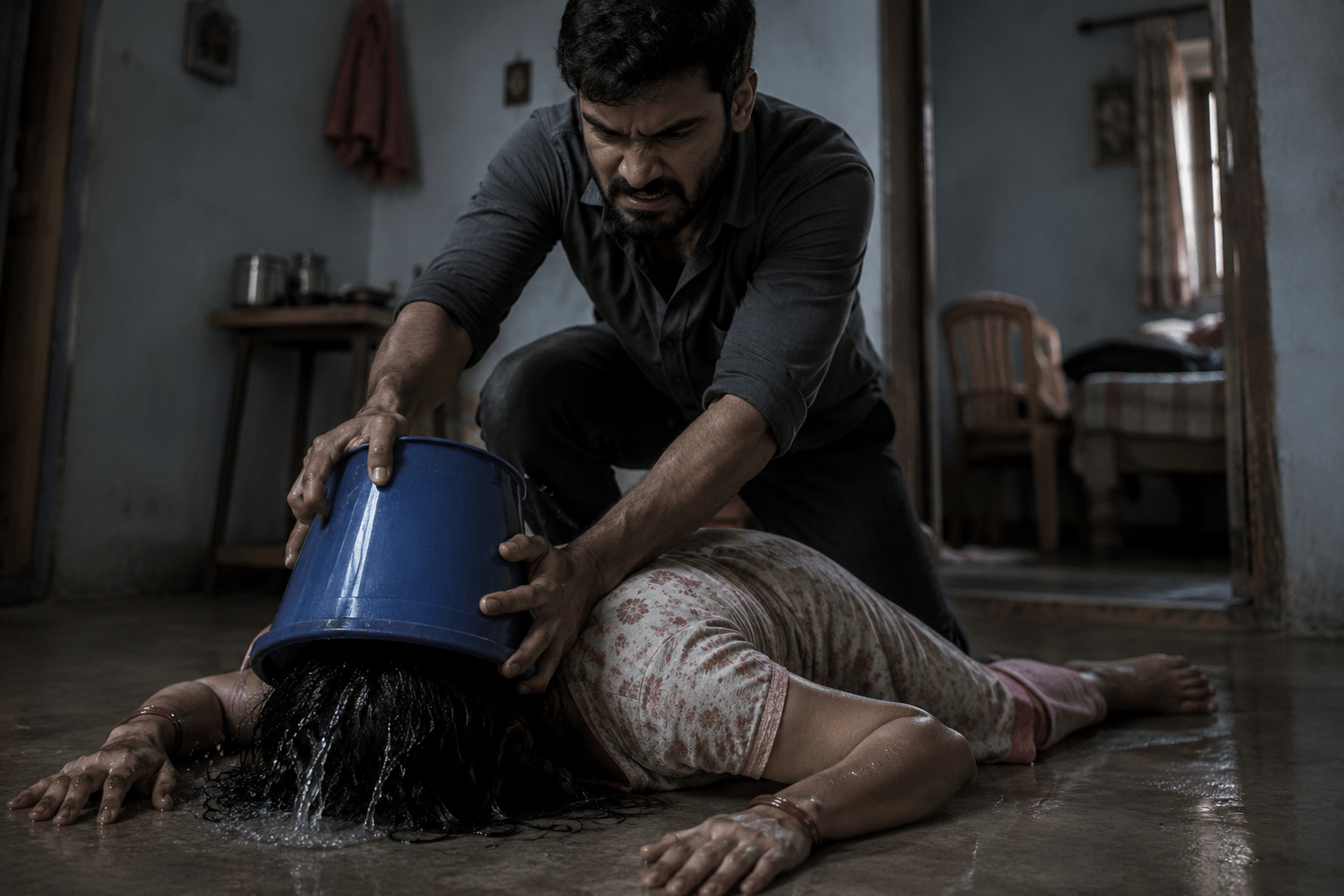 Husband Murders 6-Month Pregnant Wife by Drowning Her Face in a Bucket.