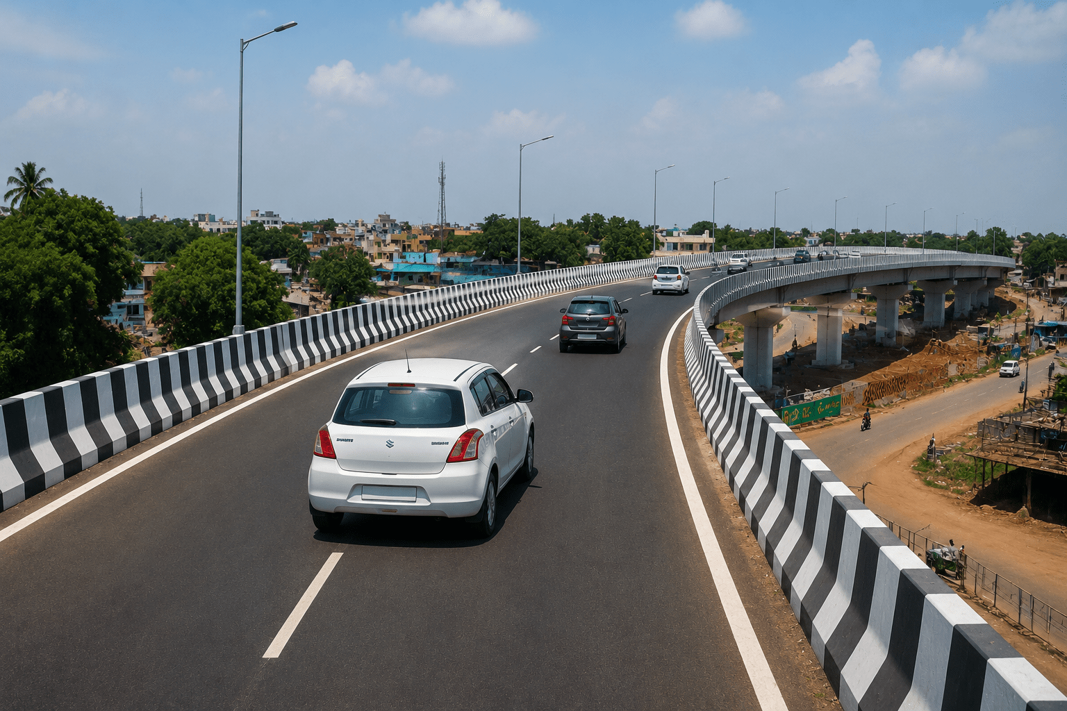 Trial Run Success: Light Vehicles Now Plying on Malkapur’s Unique Flyover