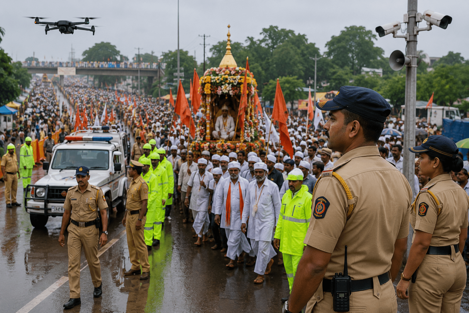The Invisible Pillar: How Maharashtra Police’s Silent Devotion Ensures Absolute Safety for Lakhs of Warkaris on the Pandharpur Wari!