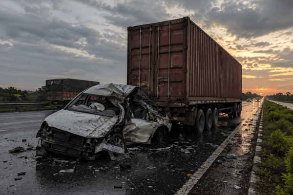 Samruddhi Mahamarg Tragedy: Driver's Dozing Off Leads to Horrific Crash Near Dhamangaon; Five Members of Chandrapur Family Dead on the Spot!