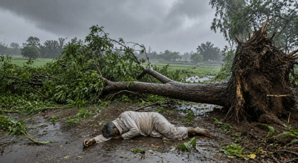 Tragedy in Pune: Farmer Killed After Tree Collapses During Heavy Rain and Windstorm in Chandoli Budruk!