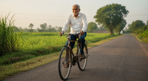 Fitness at 82: Pandurang Shirke’s Inspiring Journey of Cycling Daily for 60 Years Without Any Medicines!