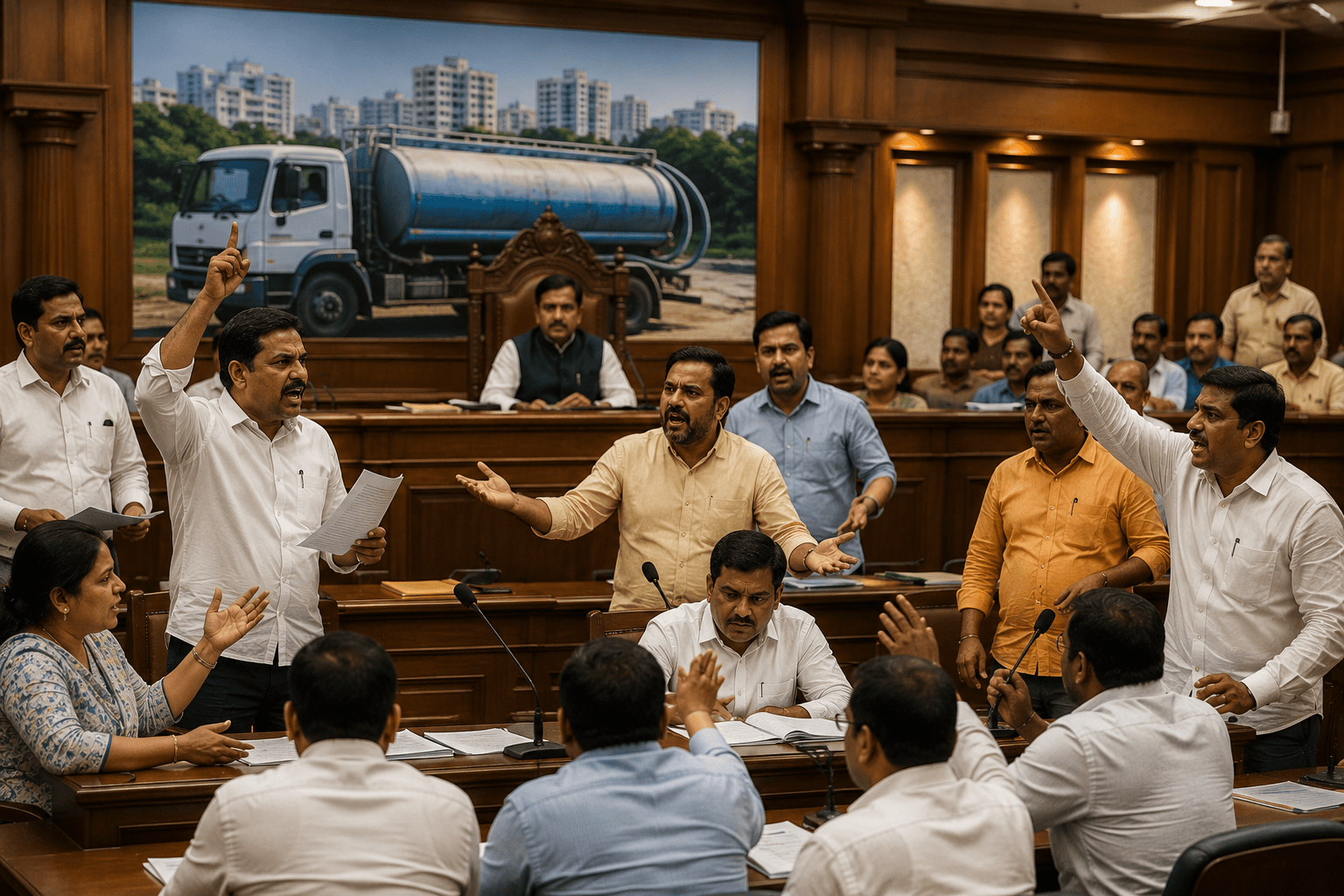 Council Erupts Over 'Tanker Mafia': Pune Corporators Demand Immediate Regulation of Private Water Tankers and Fixed Pricing.
